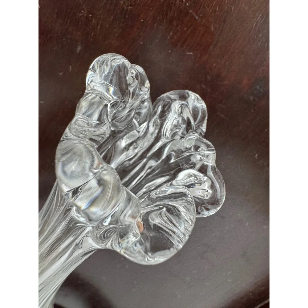 VTG Art Vannes France? Crystal Giraffe Head Vase 7.5